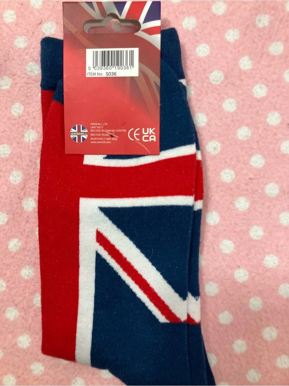 Union Jack Pattern Men's Crew Socks